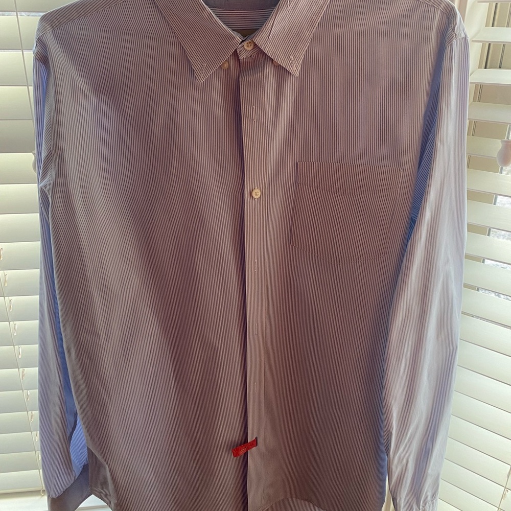 American Eagle Men's Seriously Soft Shirt w/Blue Stripes
